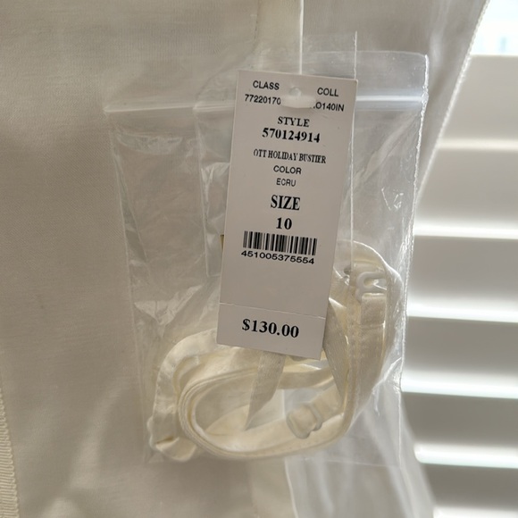 White House Black Market…Ecru Color Bustier… New With Tag and Straps - Picture 6 of 11